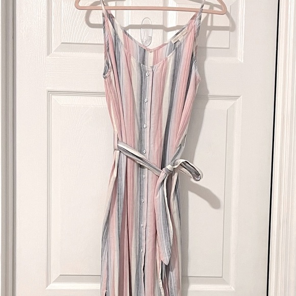 Chelsea & Violet Summer Sunset Stripes Maxi Dress Sleeveless Tank Resort Wear - Picture 3 of 9